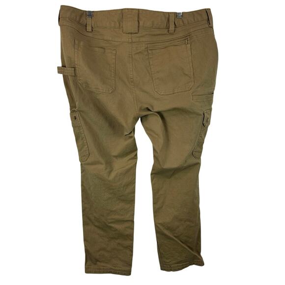 Duluth Trading Flex Fire Hose Slim Leg Cargo Pants Tan 18x29 Curvesetter Waist - Picture 2 of 14